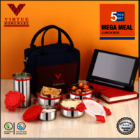 MEGA MEAL VIRTUE HOMEWARE STAINLESS STEEL LUNCH BOX PACK