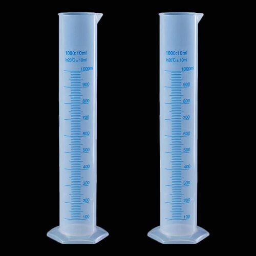 Plastic Graduated Measuring Jar - Color: White