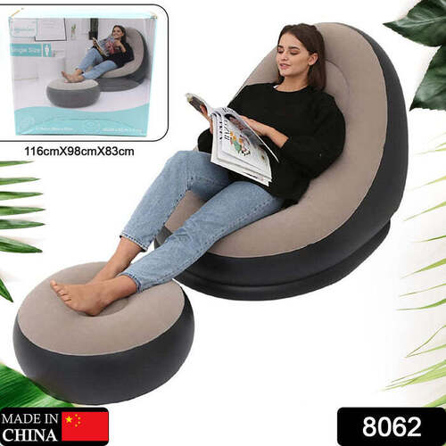 INFLATABLE SOFA LOUNGE CHAIR OTTOMAN, BLOW