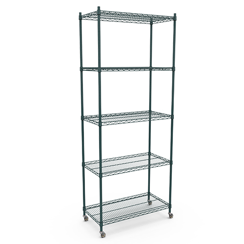 18x36 Inch Green Five Tiers Wire Shelving