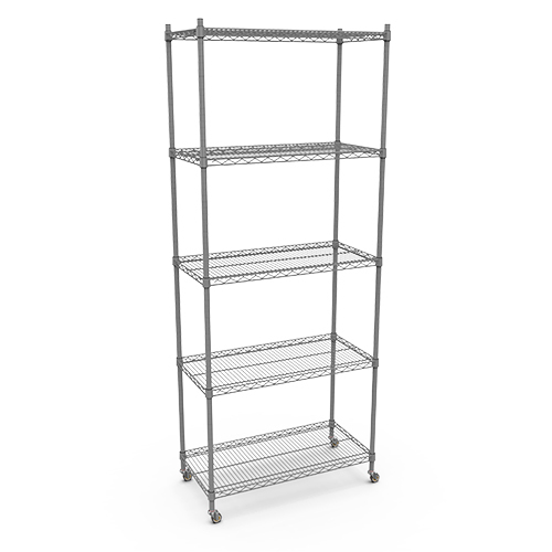 18x36 Inch Grey 5 Tiers Wire Shelving