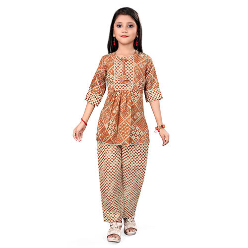 Multicolor Dno-073 Girls Co-ord Set