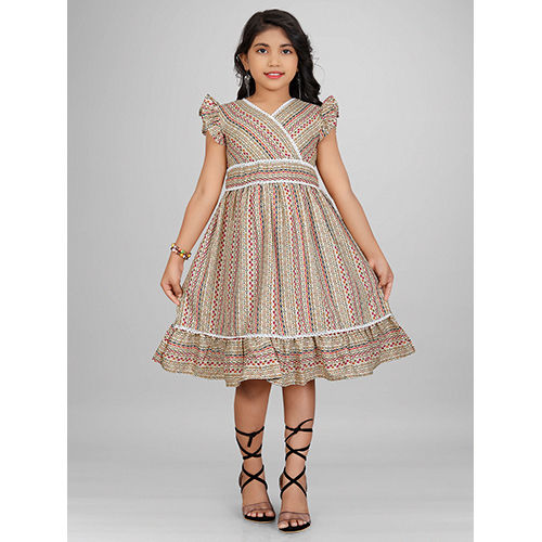 Multicolor Dno-040 Girls Dress