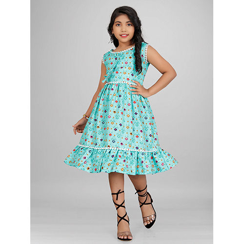 Kids Girls Knee-Length Kurta