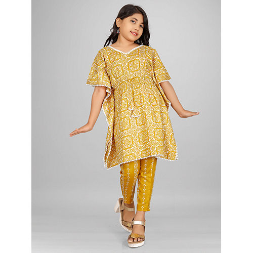 DNO-030 Girls Kaftan With Bottom Set