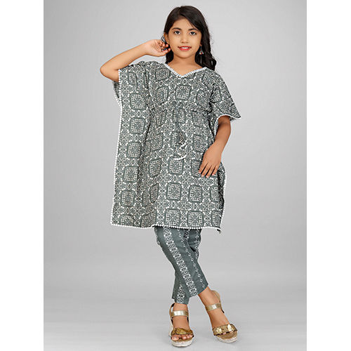 DNO-032 Girls Kaftan With Bottom Set