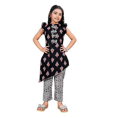 Multicolor Dno-06 Girls Kurta Set