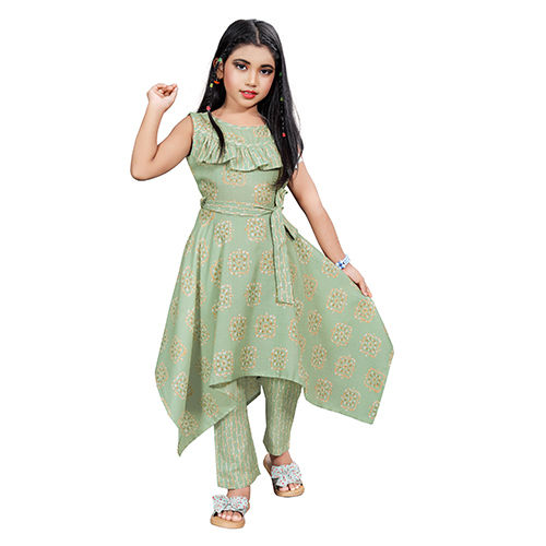 Multicolor Dno-09 Girls Kurta Set