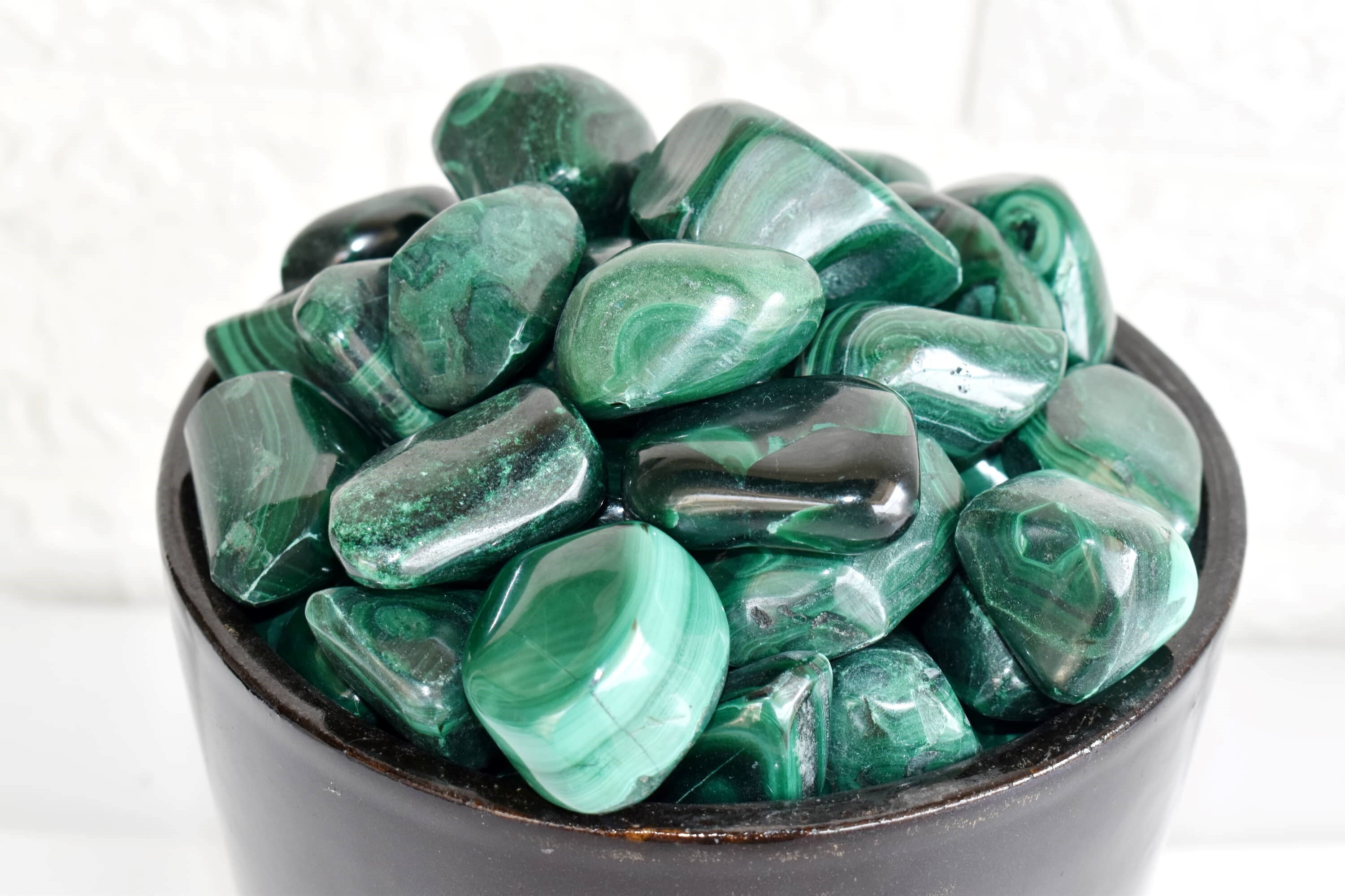 Malachite Tumbled, Healing Crystal Tumbled Stones