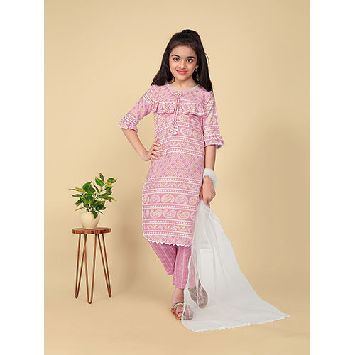 Multicolor Dno-092 Girls Kurta Set