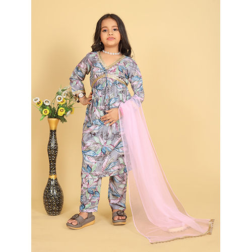 Multicolor Dno-102 Girls Kurta Set