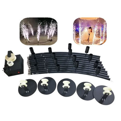 Black 360 Degree Rotating Cold Pyro Revol-Ving Rotating Ring For Wedding