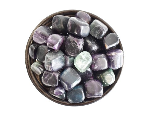 Multi Fluorite  Tumbled, Healing Crystal Tumbled Stones