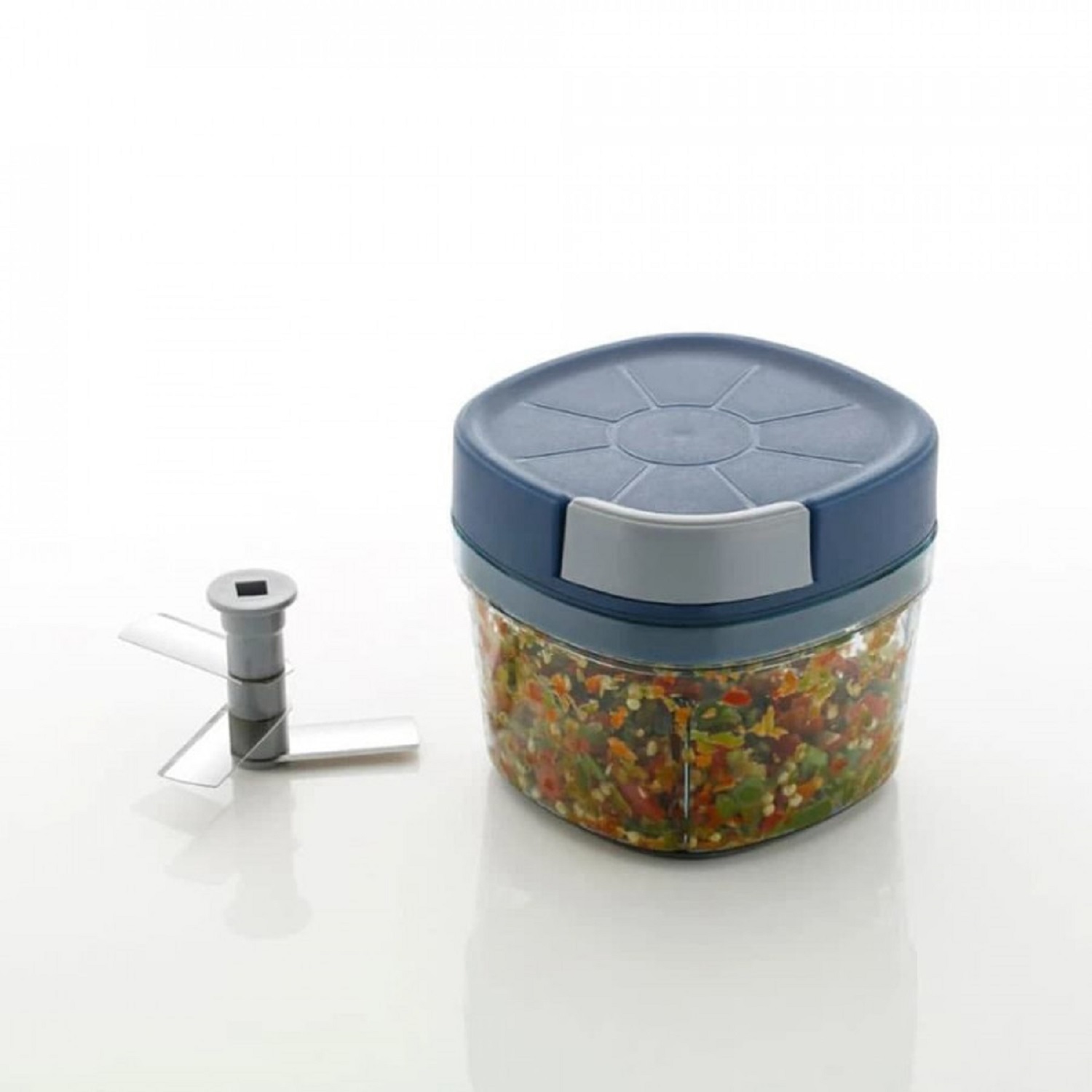 SQUARE SHAPE MANUAL HANDY CHOPPER (650ML)