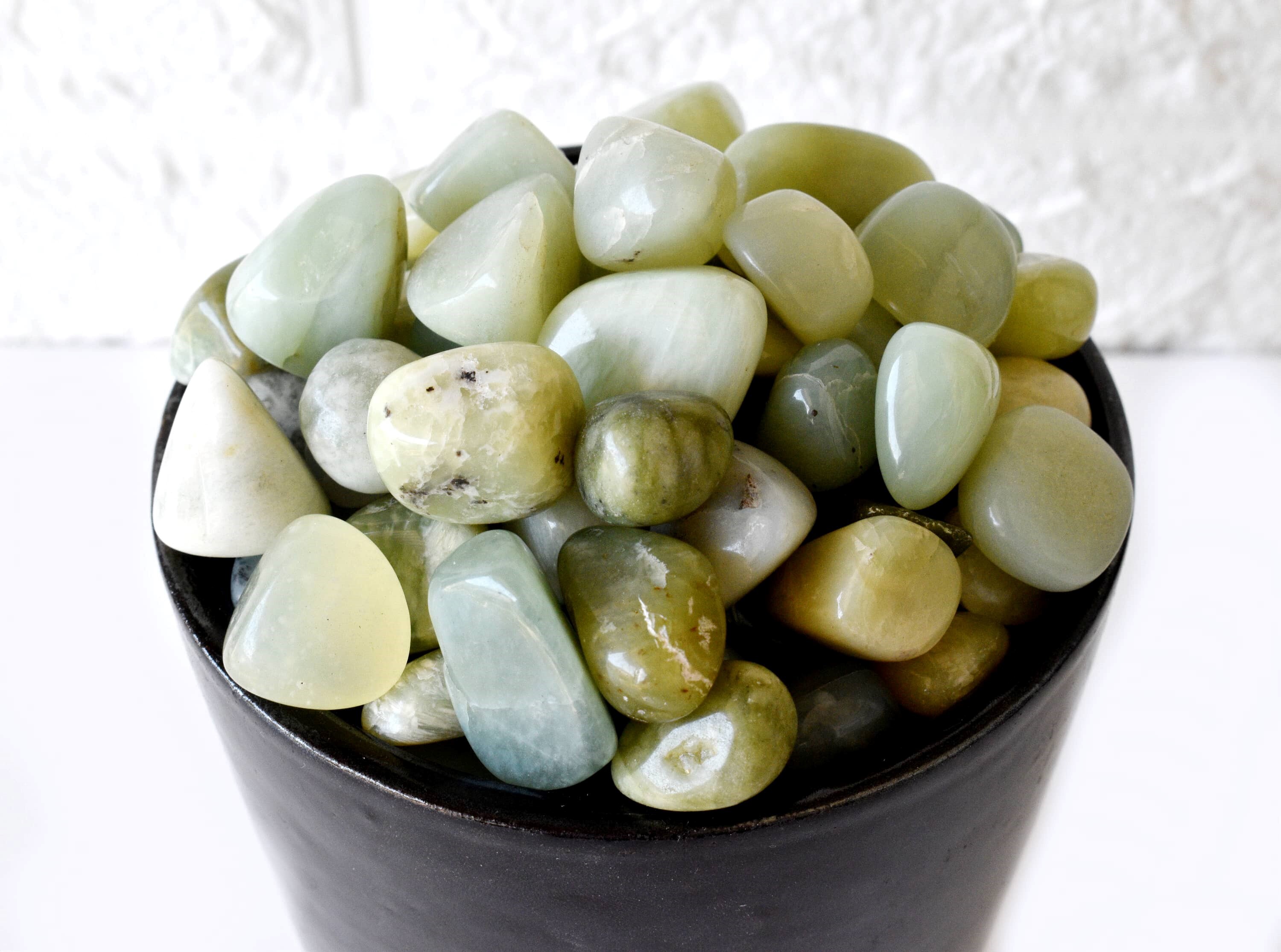 Phrenite Tumbled, Healing Crystal Tumbled Stones