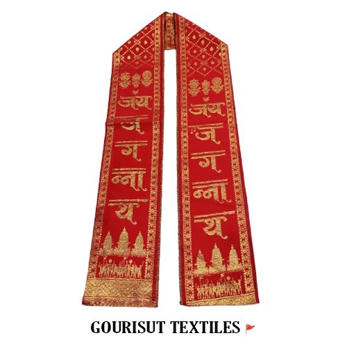 Jay Jagannath Jari Printed Fatka - 6x60 Inch, Polyester Material | Customized Logo, Color, and Name for Advertising & Promotion