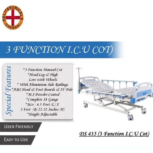 Three Function Manual ICU Cot