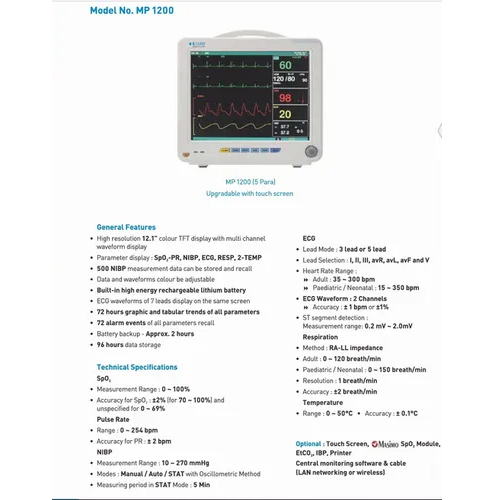 MP 1200 Yonker Multi Para Patient Monitor