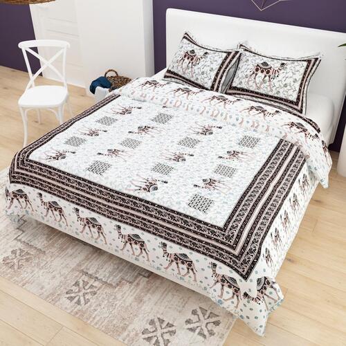 Camel Print Rajasthani Cotton Bed Sheet