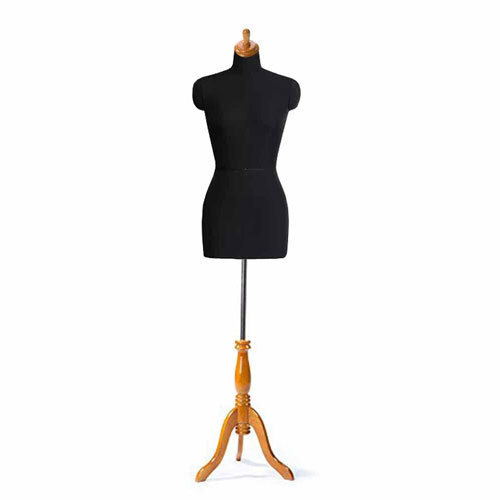 Female Wooden Base Black Color Dress Form Manequin Dummy For Display 14 - Age Group: Adults