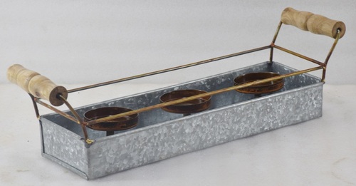 18 Inch Galvanised T-Light Stand