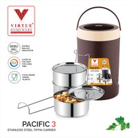 PACIFIC 3 VIRTUE HOMEWARE STAINLESS STEEL LUNCH BOX PACK