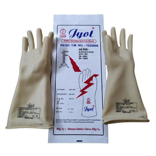 Electrical Shockproof Rubber Hand Gloves 650 V