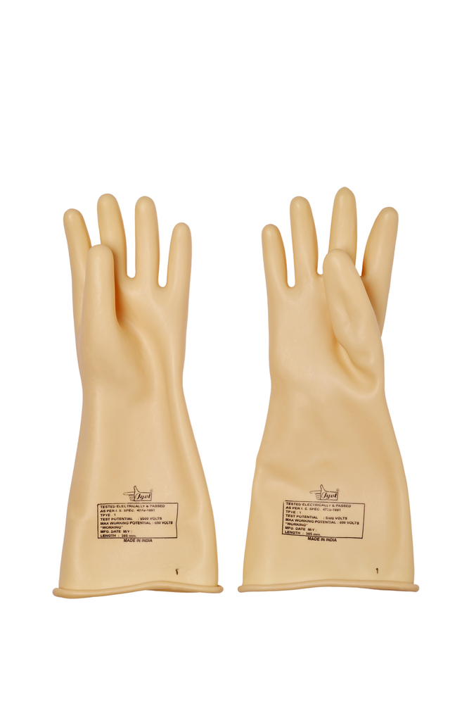 Electrical Shockproof Rubber Hand Gloves 650 V