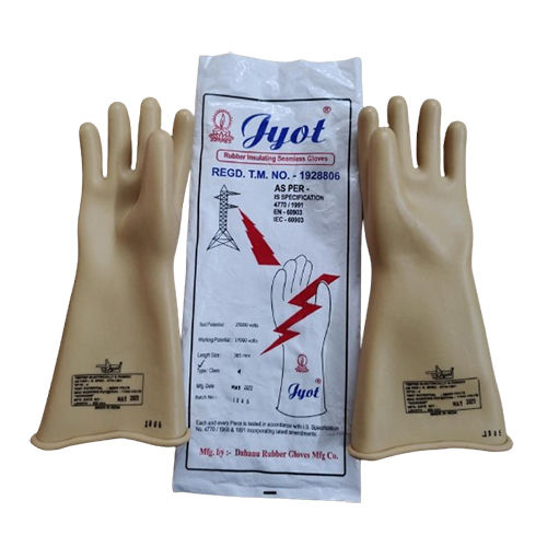 Electrical Shockproof Rubber Hand Gloves 500v