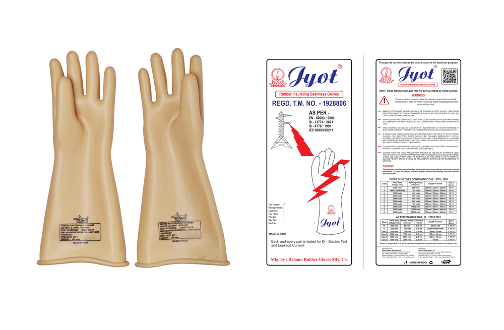 Electrical  Rubber Hand Gloves 22000v