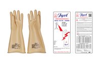 Electrical Rubber Hand Gloves 22000v - Rubber, Full Finger Style, Grey | Plain Pattern For Enhanced Grip And Protection
