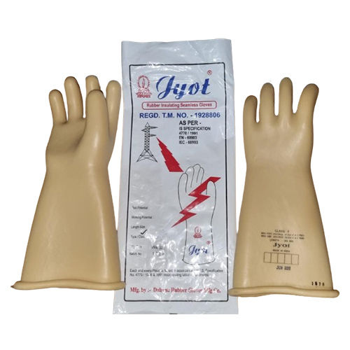 Industrial white rubber hand gloves (heavy duty) 