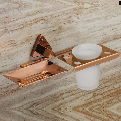 Rose Gold Ry-7113 Soap Dish Weith Tumbler Holder