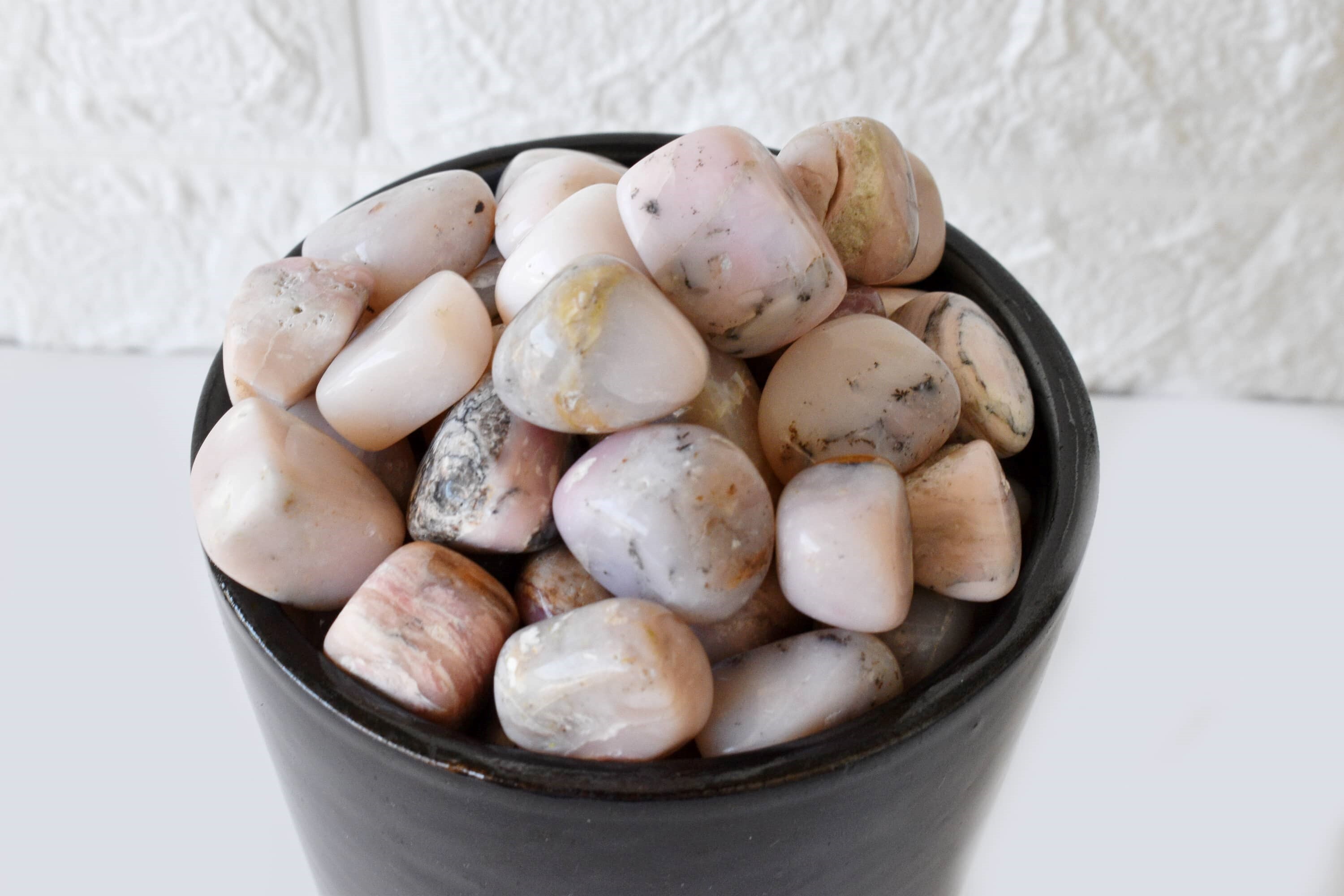 Pink Opal Tumbled, Healing Crystal Tumbled Stones