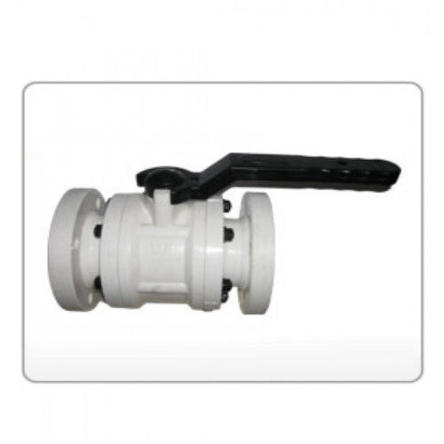 White Pp Flange End Ball Valve (White)