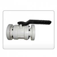White Pp Flange End Ball Valve (white)