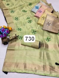 Bengali Cotton Saree - 6 Color Set, Full Fancy Design for Regular & Occasion Wear | Unstitched Blouse Piece, Embroidered Texture, Quick Dry, Light-Weight, Washable