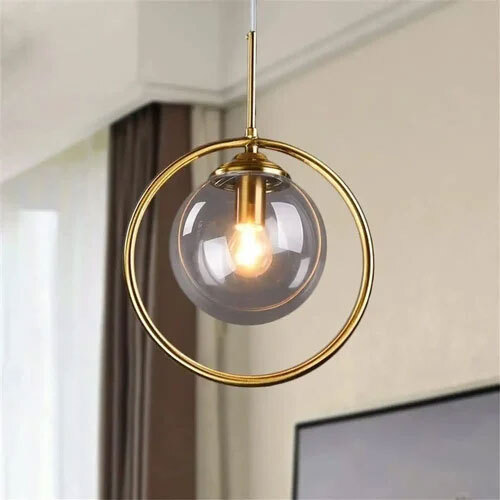 Round Ceiling Hanging Lamp - Multicolor Metal, Different Sizes | Modern Style, Electric-Powered, Sleek Design