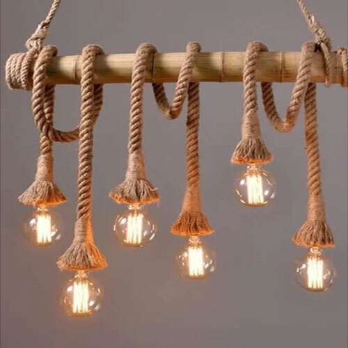 Multicolor Bamboo Hanging Lamps