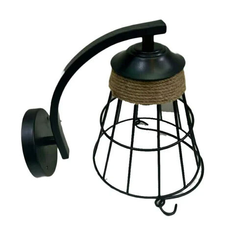 6inch Iron Wall Hanging Lantern - High-Quality Metal, Round Shape, Multicolor Options | Electric Power Source, Modern Indoor/Outdoor Decor