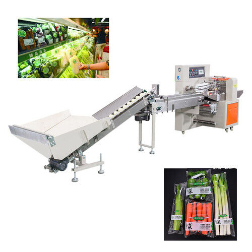 Full automatic pillow servo fruit sorting loading bag packaging machine