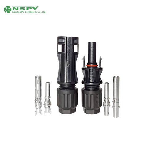 Ip68 Waterproof Solar Cable Connectors 1500Vdc 60A Photovoltaic Cable Connectors - Color: Black