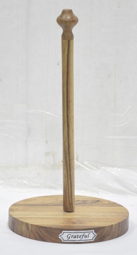 Wooden Natural Finish Toilet Paper Holder