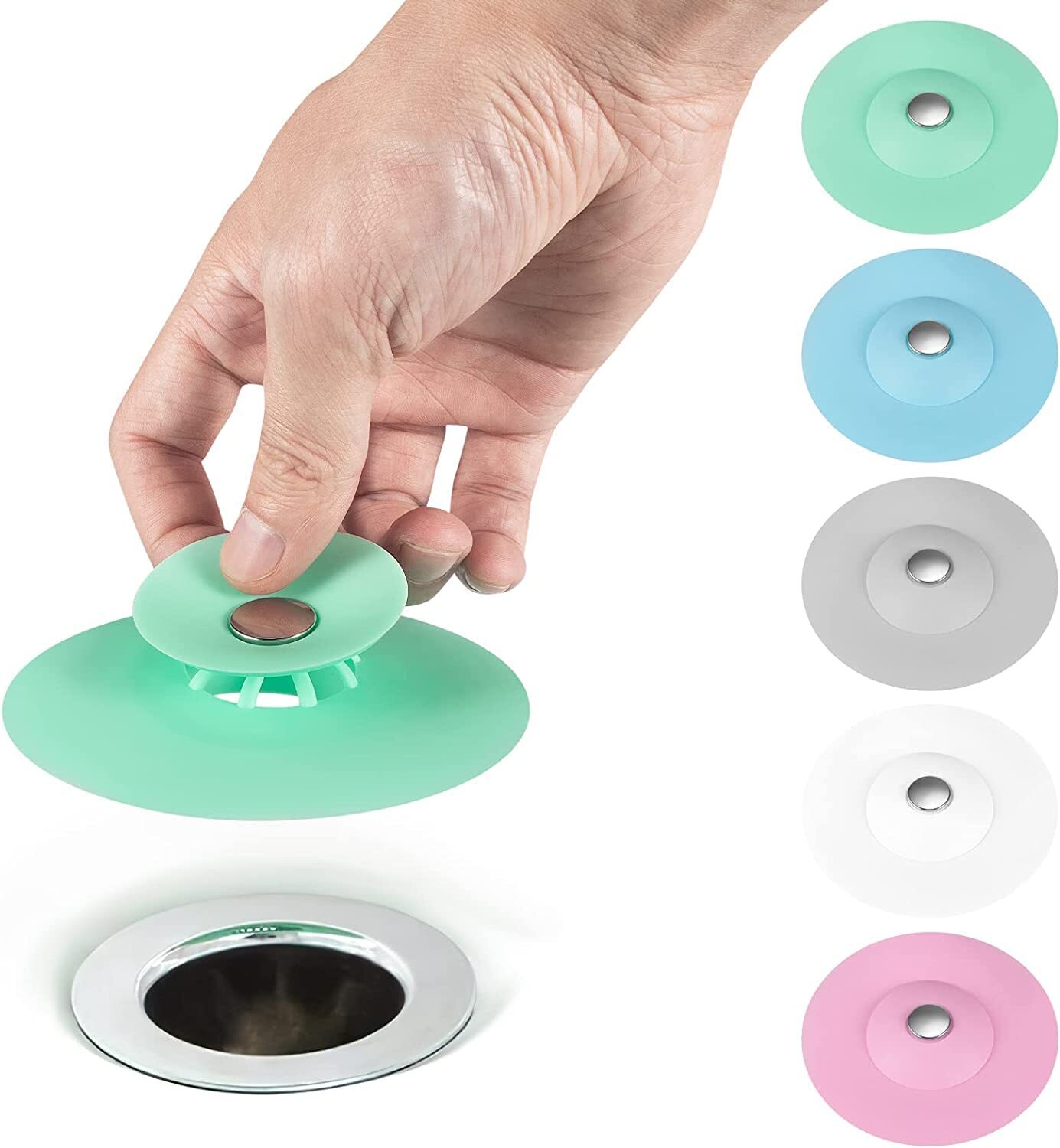SILICON SINK STOPPER HAIR CATCHER