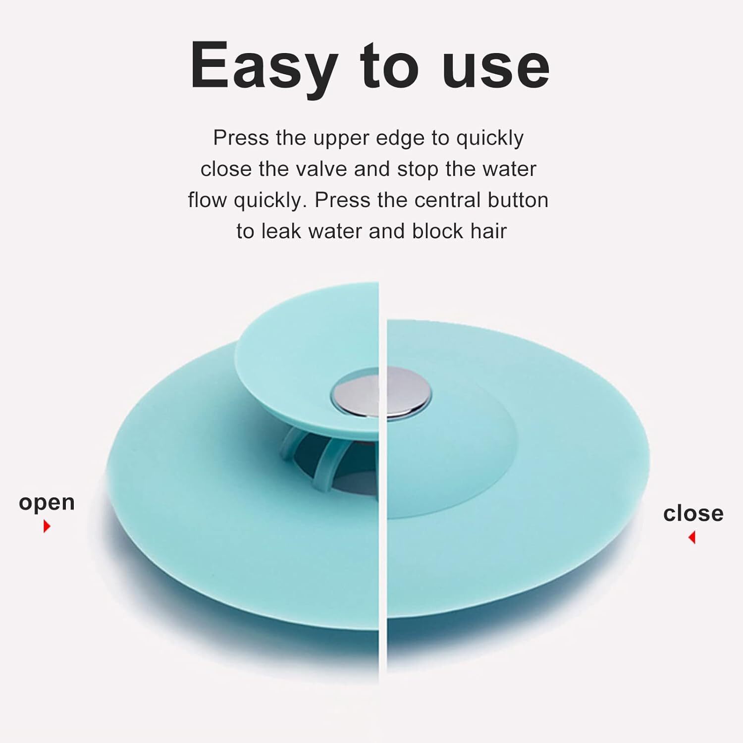 SILICON SINK STOPPER HAIR CATCHER