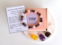 Calming Anxiety Crystal Kit, Healing Gemstones, Meditation Gift Stones