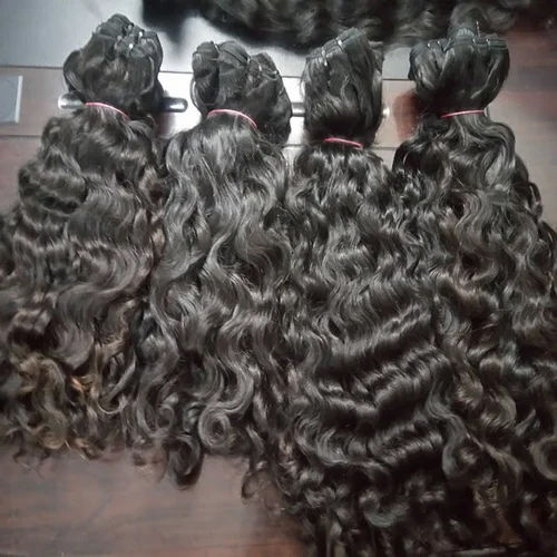 Indian Natural Remy Human Curly Hair Extensions