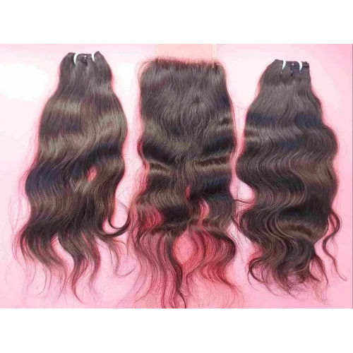 Virgin Wavy Indian Temple Hair Weave