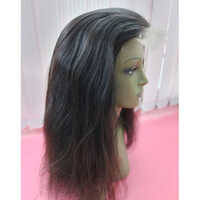 Natural Hair Wigs - Remy Human Hair, Plain Pattern In Black Color | Versatile Hair Extension Accessory For Women