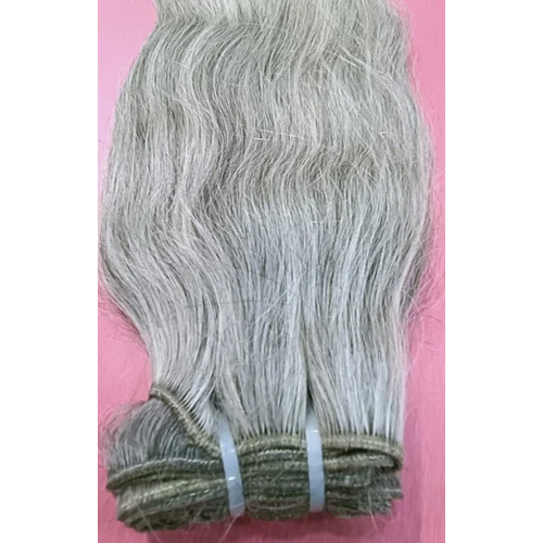 Natural Remy Virgin Gray Hair Extensions